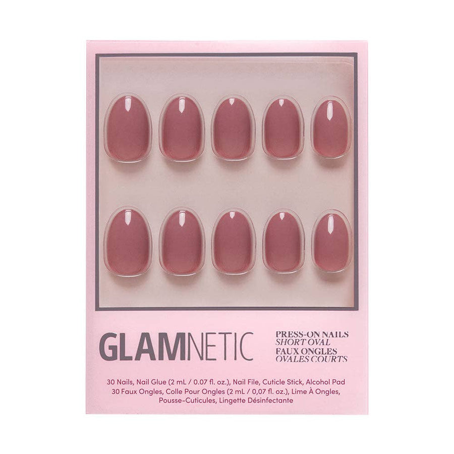 Mauve Press-On Nails | Short Oval