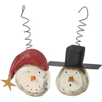 Snowmen Rustic Ornament