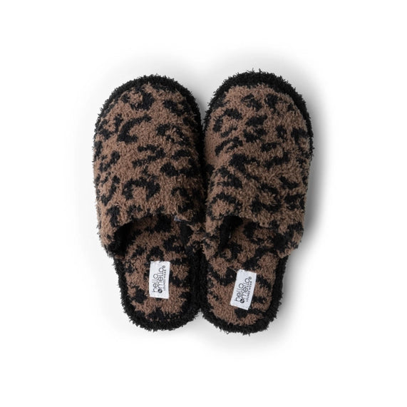 Hello Mello Cat Nap Slippers - Brown