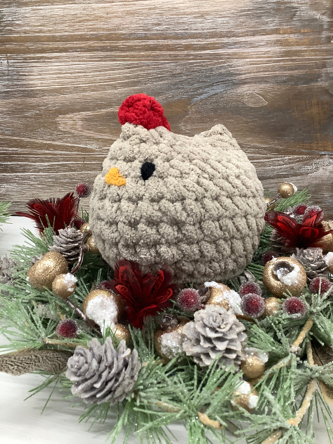 Brown Chicken Crochet Plushie