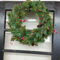 Wreath With Berries + Pinecones