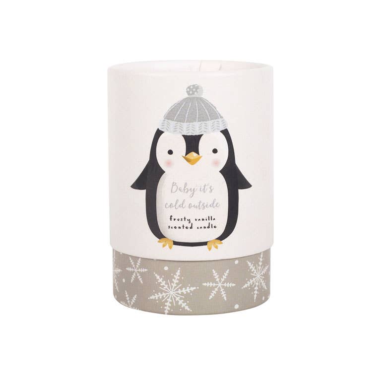 Frosty Vanilla Winter Penguin Candle