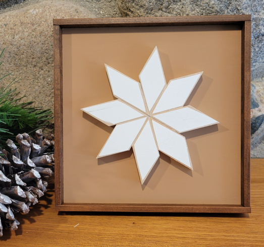 Framed Mini Star - White