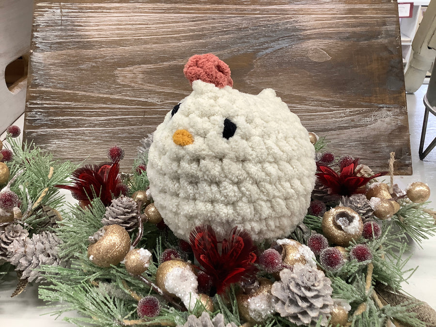 Cream Chicken Crochet Plushie