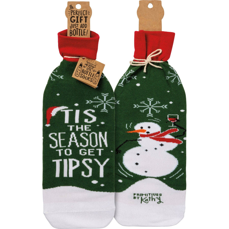 Tis The Season To Get Tipsy Bottle Sock Cover