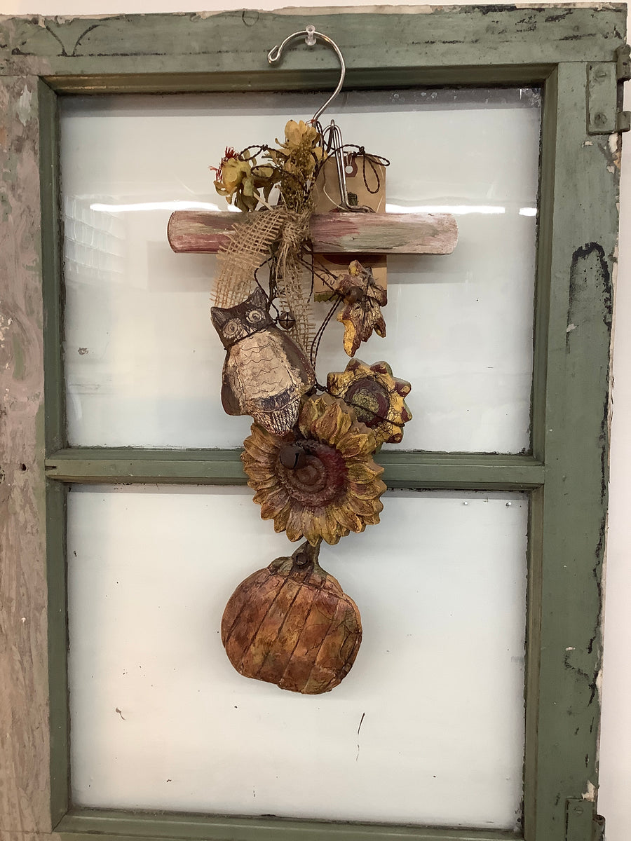 Beeswax Owl + Flowers Hanging Decor