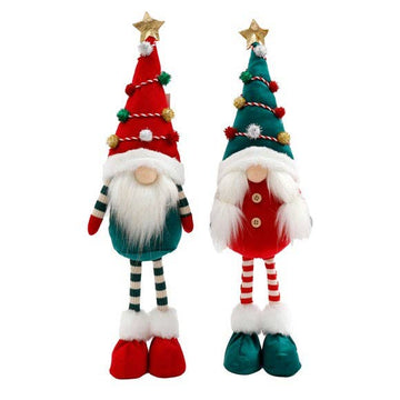 Standing Santa Gnome with Christmas Tree Hat