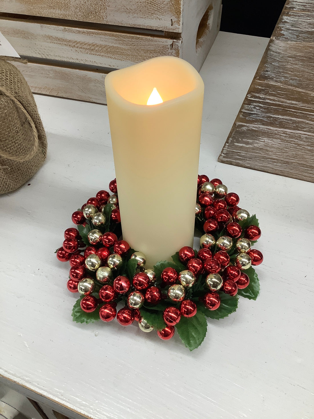 Bead Candle Ring Wreath