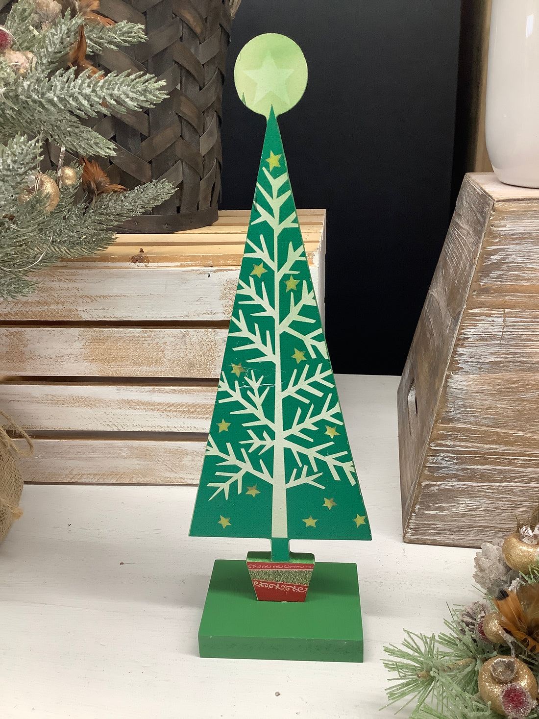 Wooden Christmas Tree - Green Tree