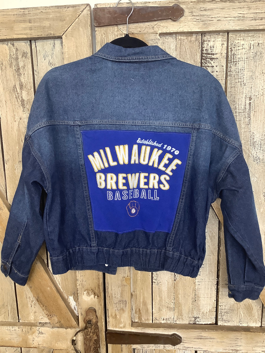 Repurposed Jacket with MKE Baseball Patch