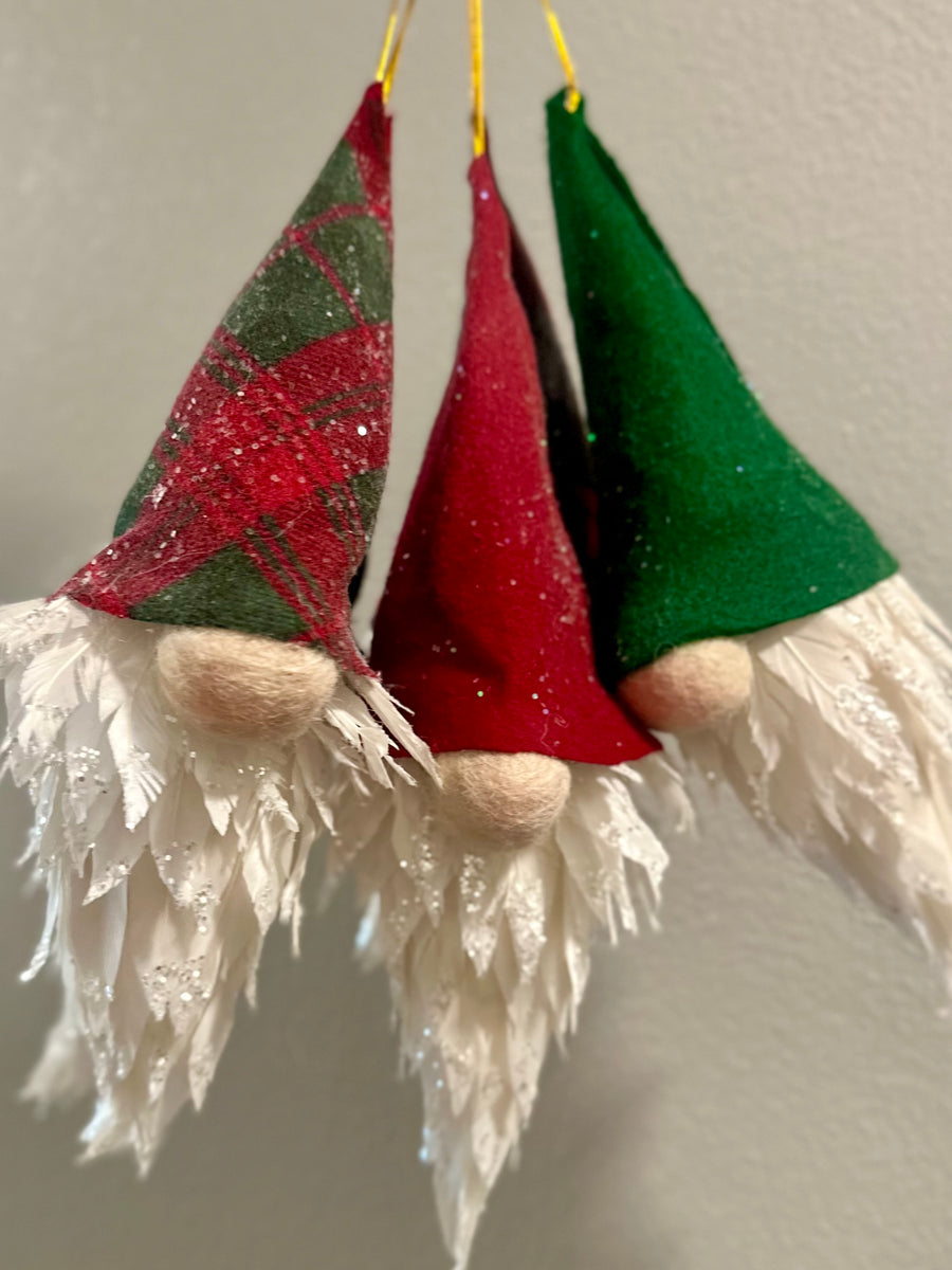 Feather Gnome Ornament