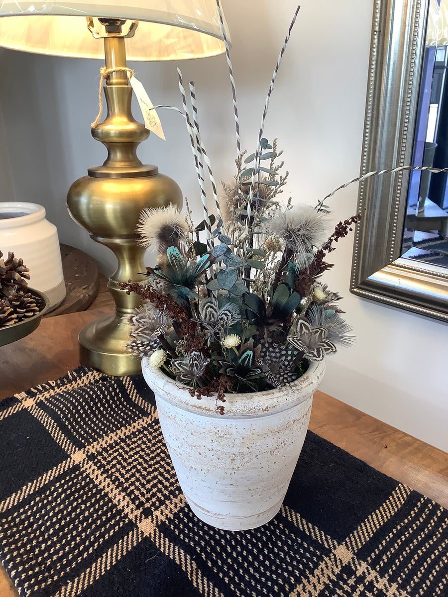 Pheasant + Duck + Guinea Fowl Feather Flower Arrangement