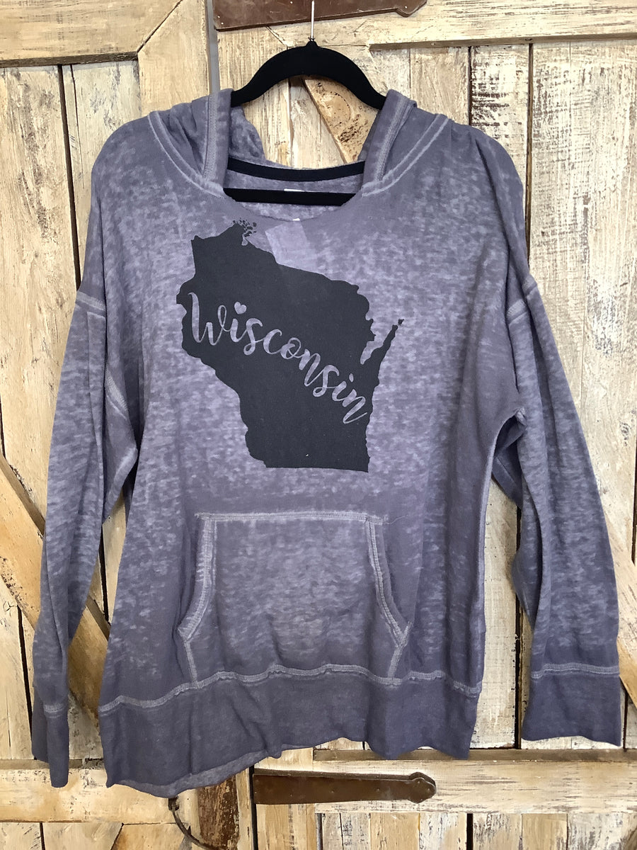 Repurposed Shirt with Wisconsin Strong Patch