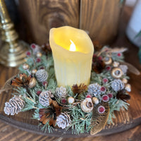 Holiday Candle Ring Wreath