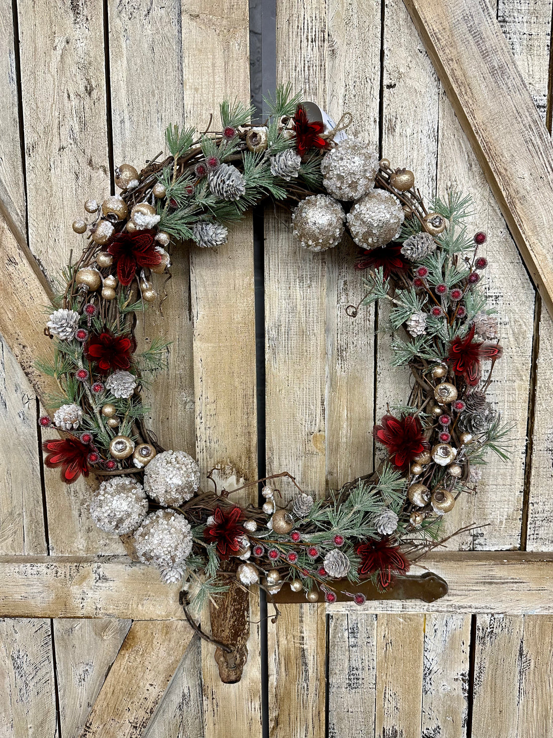 Pheasant Feather Floral Wreath - Holiday