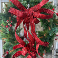 Glitter Hanging Bow - choose color