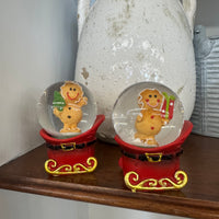 Gingerbread Man Christmas Waterball Snowglobe