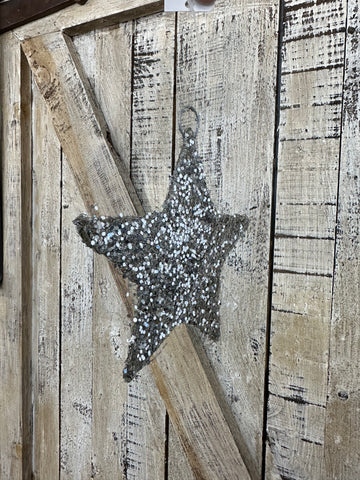 Silver Sparkling Star Ornament