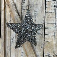 Silver Sparkling Star Ornament