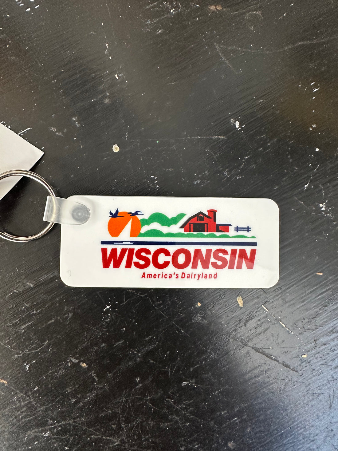 Wisconsin License Plate Keychain