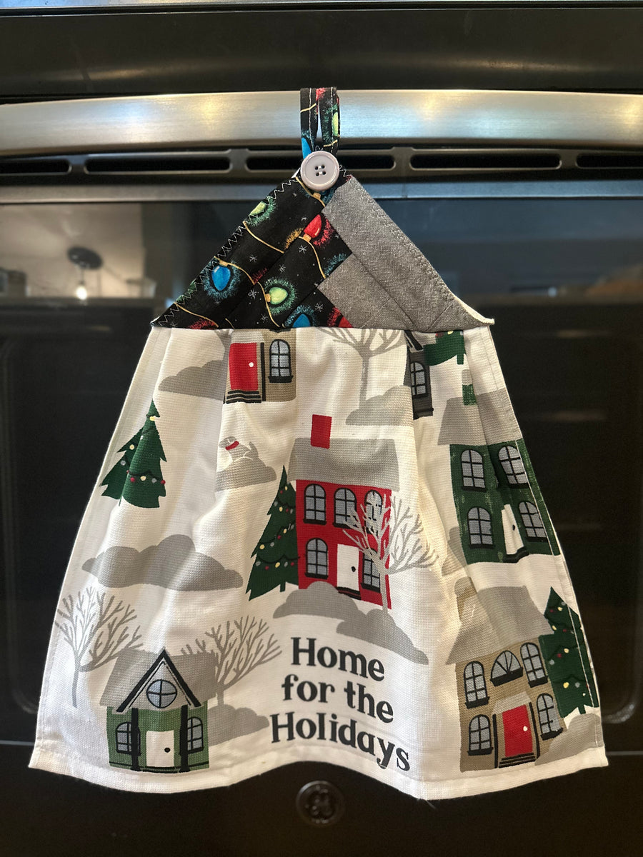 Home For The Holidays White Kitchen Towel