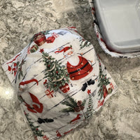 Santa With Christmas Trees Bowl Cozy