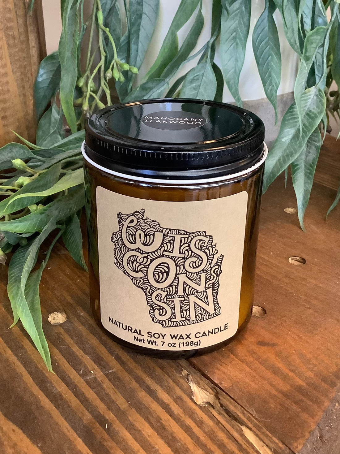 Wisconsin Woodcut Natural Soy Wax Candle