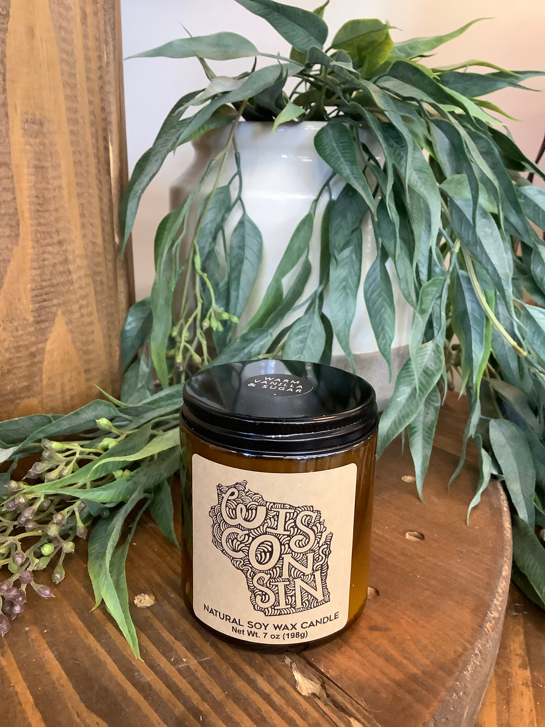 Wisconsin Woodcut Natural Soy Wax Candle