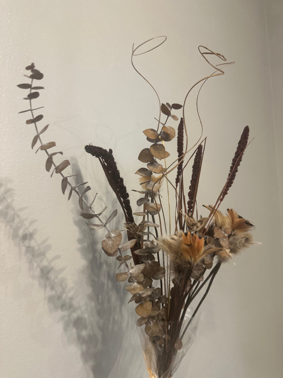 Winter Avian Feather Floral Bouquet