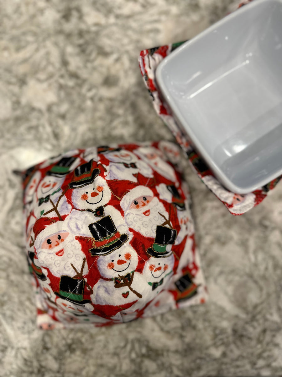 Snowman + Santa Bowl Cozy