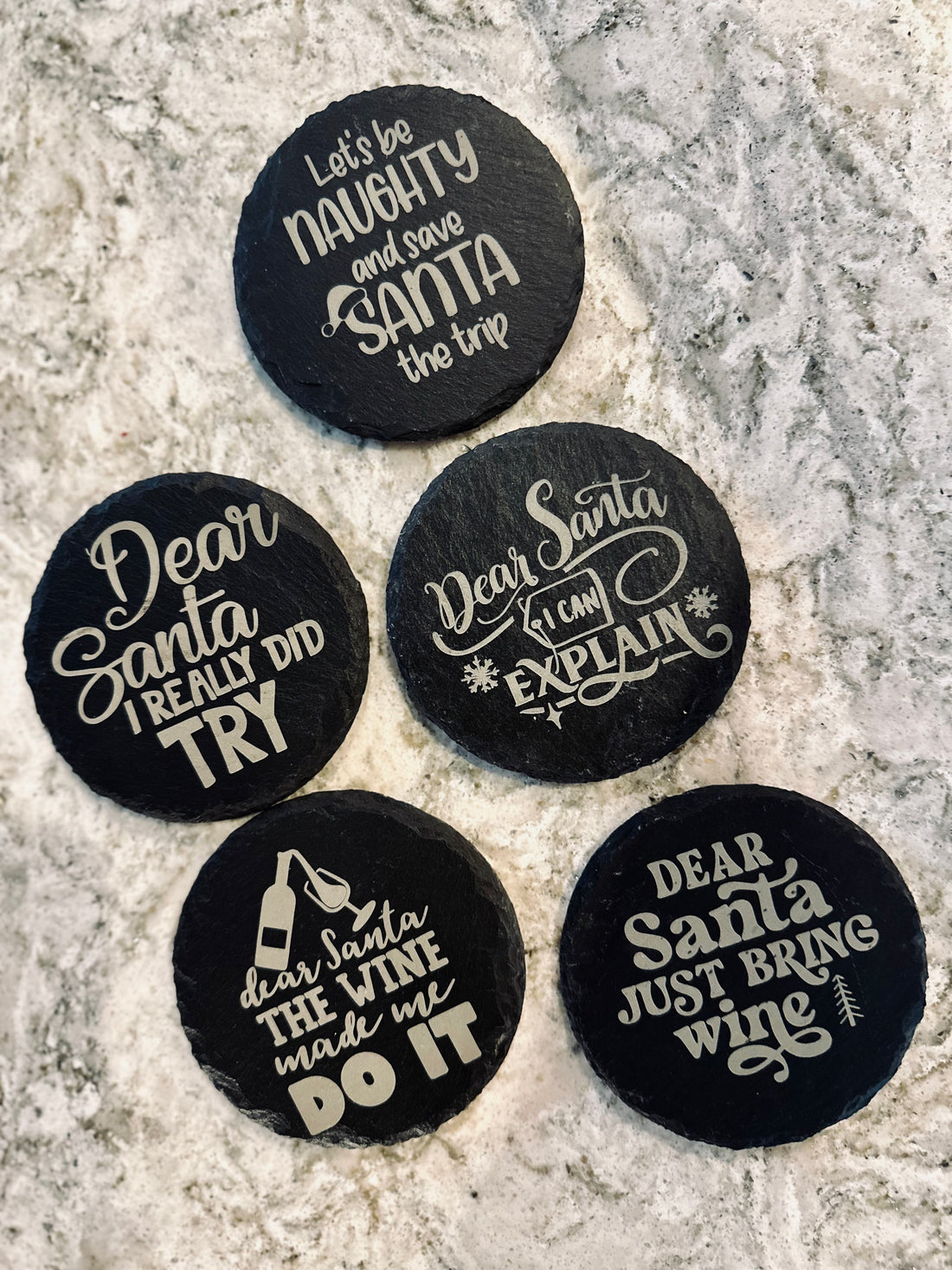 Santa Saying Coasters