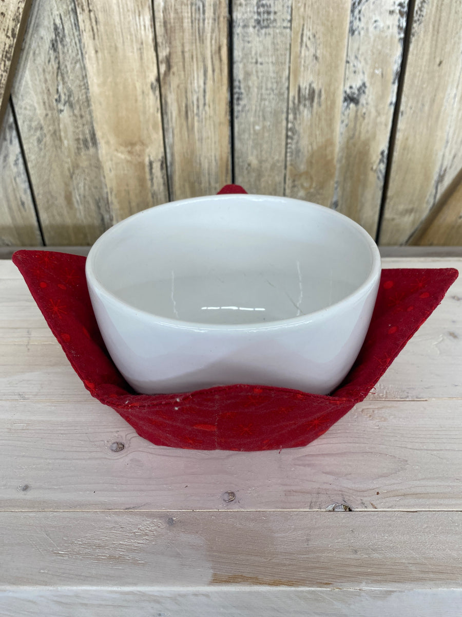 Red Snowflakes Bowl Cozy