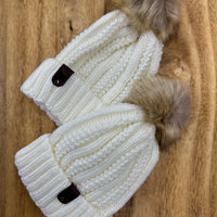 Wisconsin Winter Hat - Cream