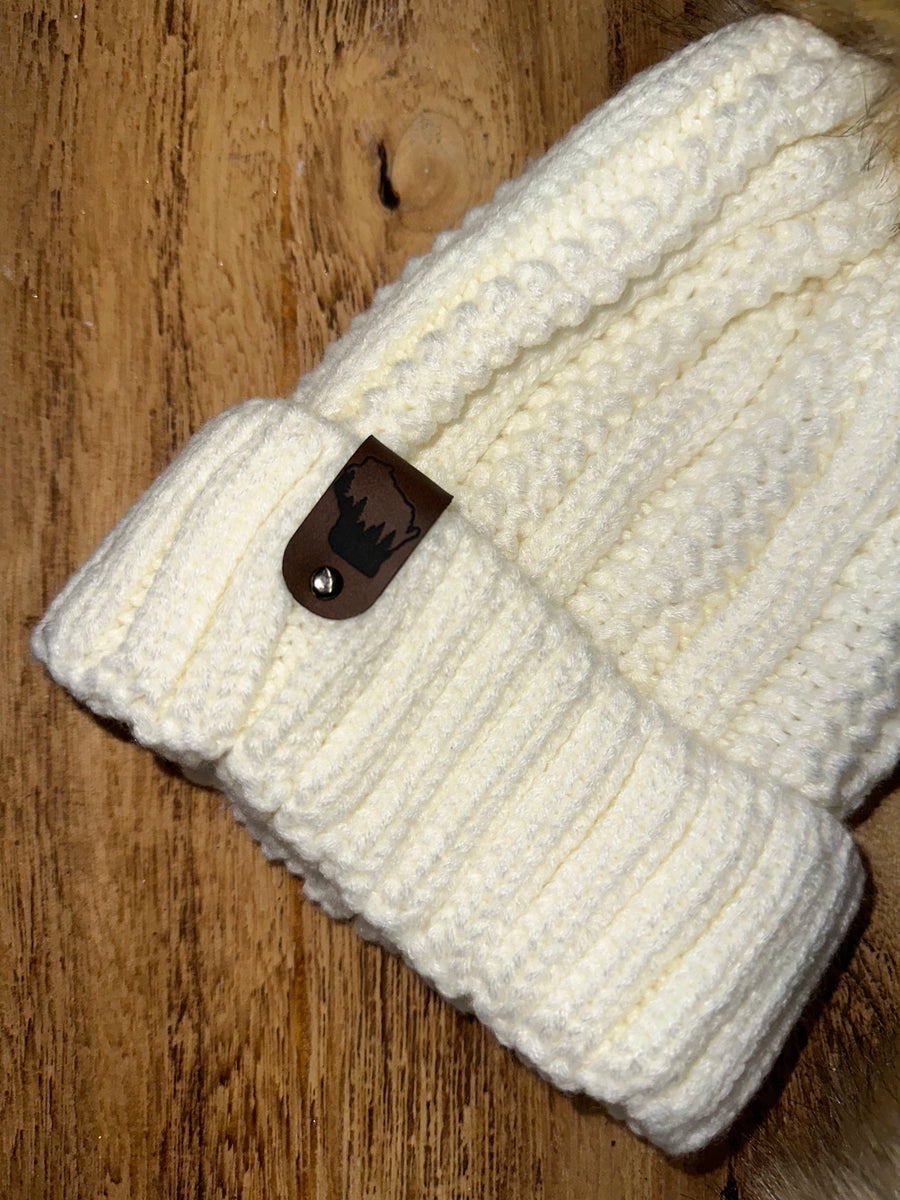 Wisconsin Winter Hat - Cream