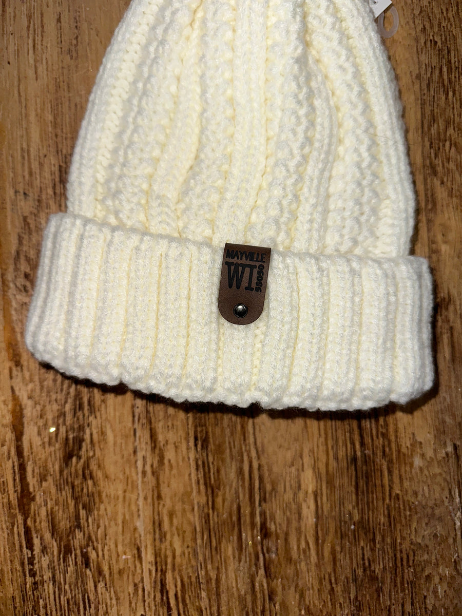 Wisconsin Winter Hat - Cream