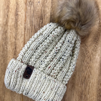 Wisconsin Winter Hat - Oatmeal Speckled