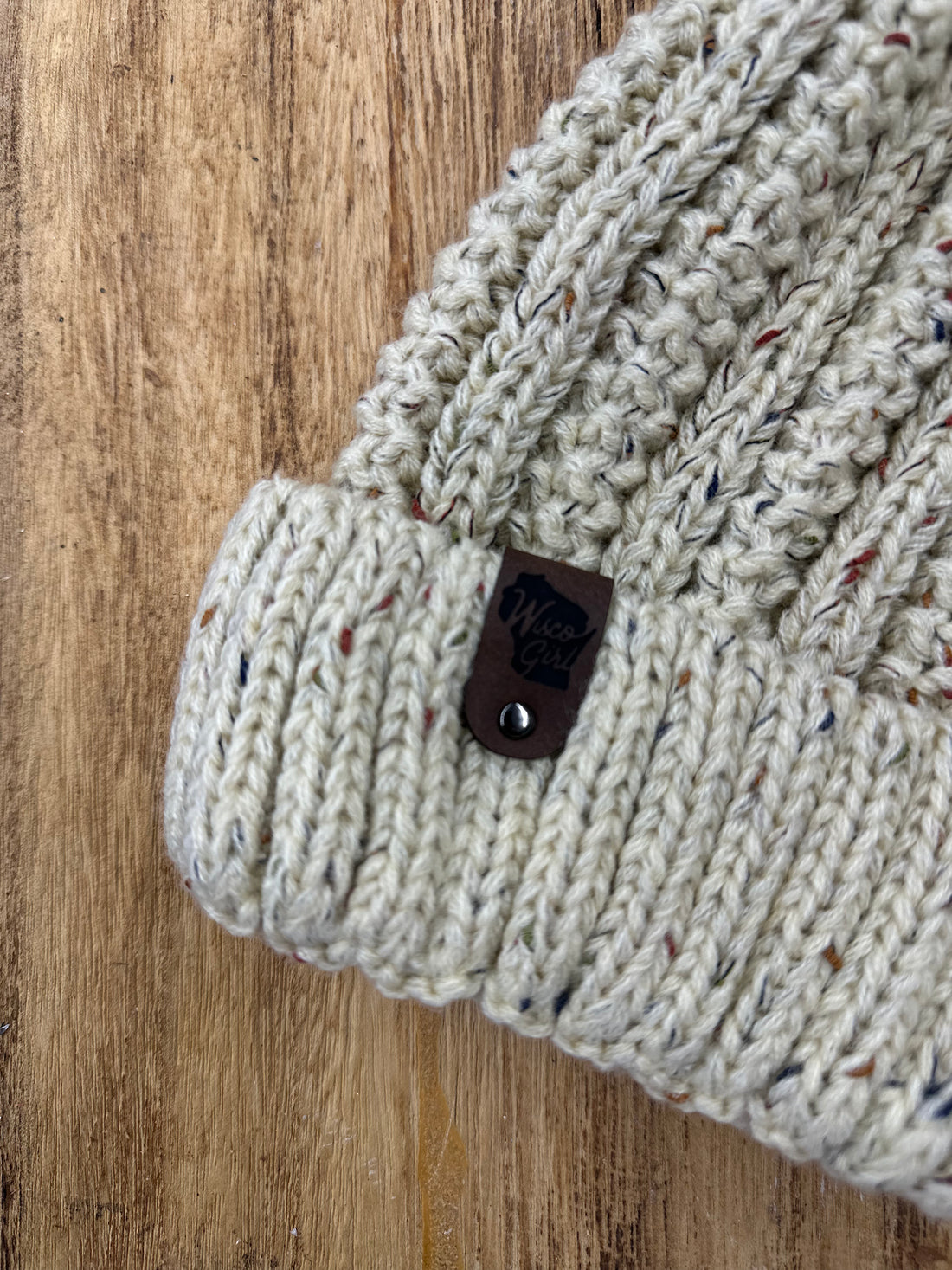 Wisconsin Winter Hat - Oatmeal Speckled