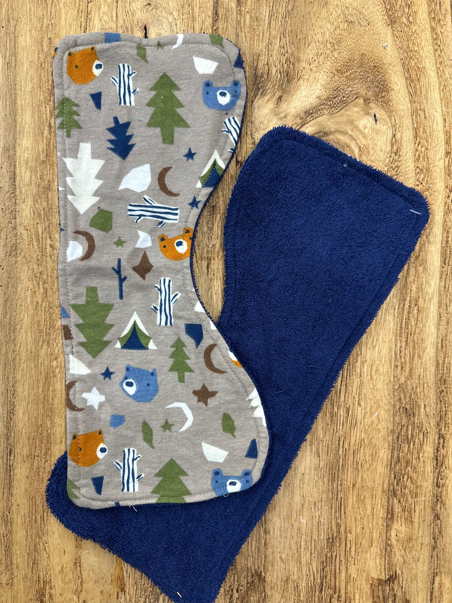 Camping Bear Burp Cloth