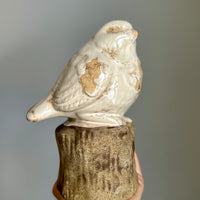 Perched Ceramic Sparrow