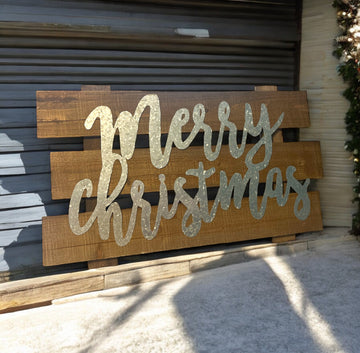 ‘'Merry Christmas'’ Pallet Sign