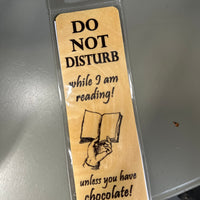 Do Not Disturb Wooden Bookmark