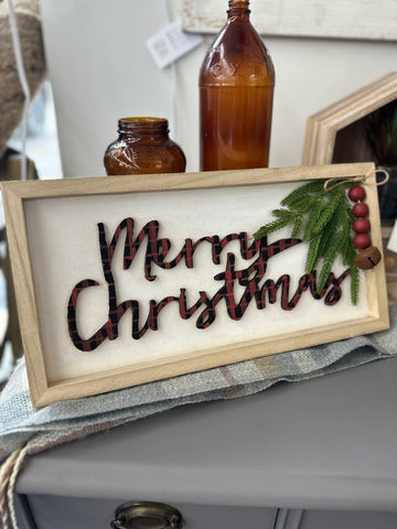 Merry Christmas Shelf Decor