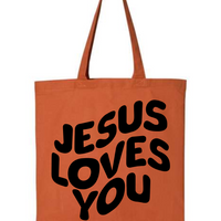 Jesus Loves You Tote Bag (Multiple Colors!)