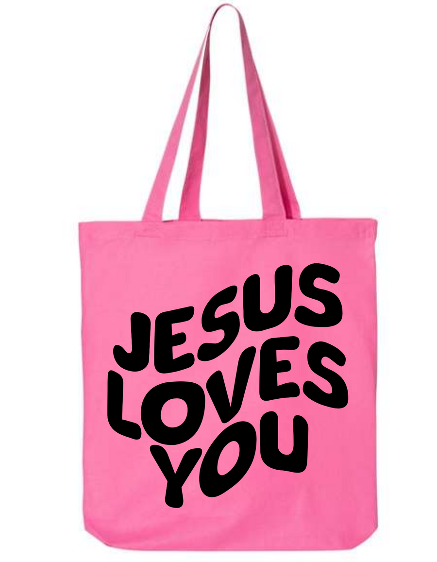 Jesus Loves You Tote Bag (Multiple Colors!)