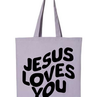 Jesus Loves You Tote Bag (Multiple Colors!)