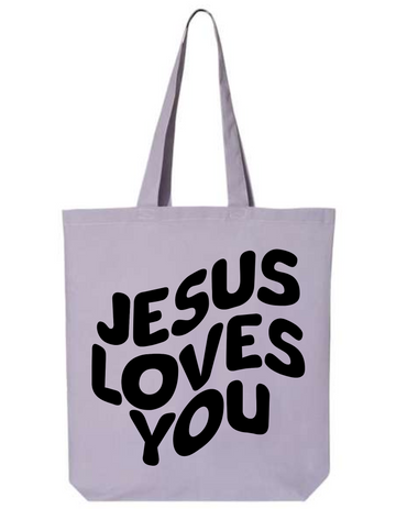 Jesus Loves You Tote Bag (Multiple Colors!)