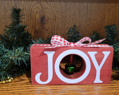 Joy Block Sign With Hole