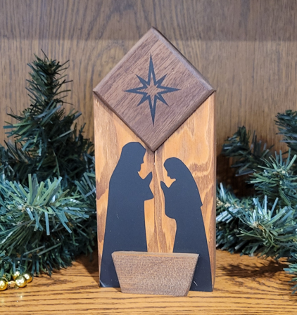 Wooden Nativity Decor