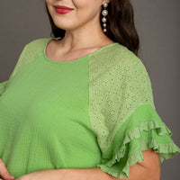 Melon Ruffled Top