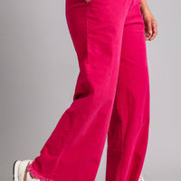 Fuchsia Wide Leg Pants